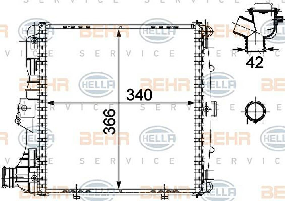 Hella 8MK 376 730-581 радиатор, охлаждение двигателя на PORSCHE BOXSTER (987)