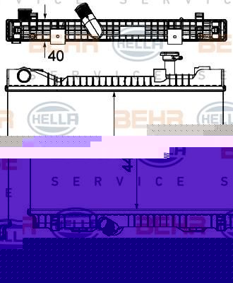Hella 8MK 376 751-221 радиатор, охлаждение двигателя на RENAULT TRUCKS Maxity