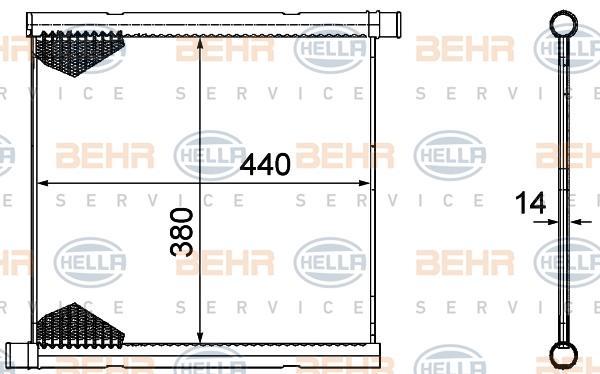 Hella 8MK 376 754-601 радиатор, охлаждение двигателя на SMART FORTWO Cabrio (451)