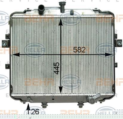 Hella 8MK 376 763-741 радиатор, охлаждение двигателя на HYUNDAI H-1 Cargo (TQ)