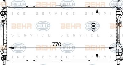 Hella 8MK 376 764-091 радиатор, охлаждение двигателя на FORD TRANSIT автобус (FD_ _, FB_ _, FS_ _, FZ_ _, FC_ _)