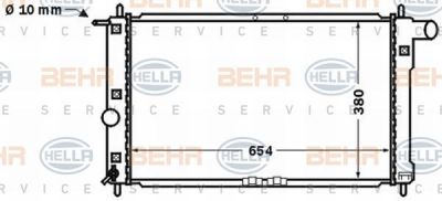 Hella 8MK 376 767-191 радиатор, охлаждение двигателя на DAEWOO ORION универсал (KLAJ)