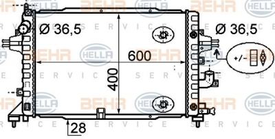 Hella 8MK 376 790-041 радиатор, охлаждение двигателя на OPEL ASTRA H (L48)