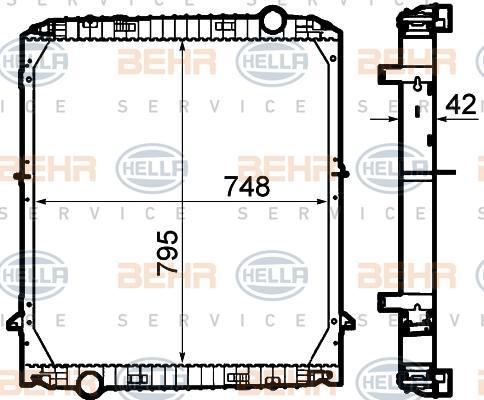 Hella 8MK 376 792-111 радиатор, охлаждение двигателя на IVECO EuroTech MP