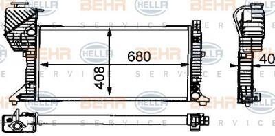 HELLA Радиатор охлаждения MB Sprinter 3, 4 (8MK376721-431)