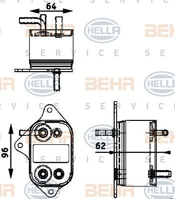 HELLA радиатор охлаждения двигателя (8MK376745-011)