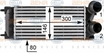 Hella 8ML 376 700-071 интеркулер на PEUGEOT 308 (4A_, 4C_)