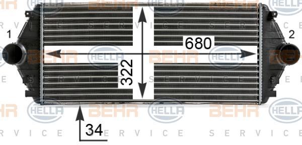 Hella 8ML 376 700-541 интеркулер на PEUGEOT 806 (221)