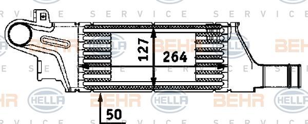 Hella 8ML 376 723-201 интеркулер на OPEL CORSA C (F08, F68)