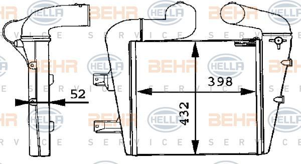 Hella 8ML 376 723-611 интеркулер на MERCEDES-BENZ LK/LN2