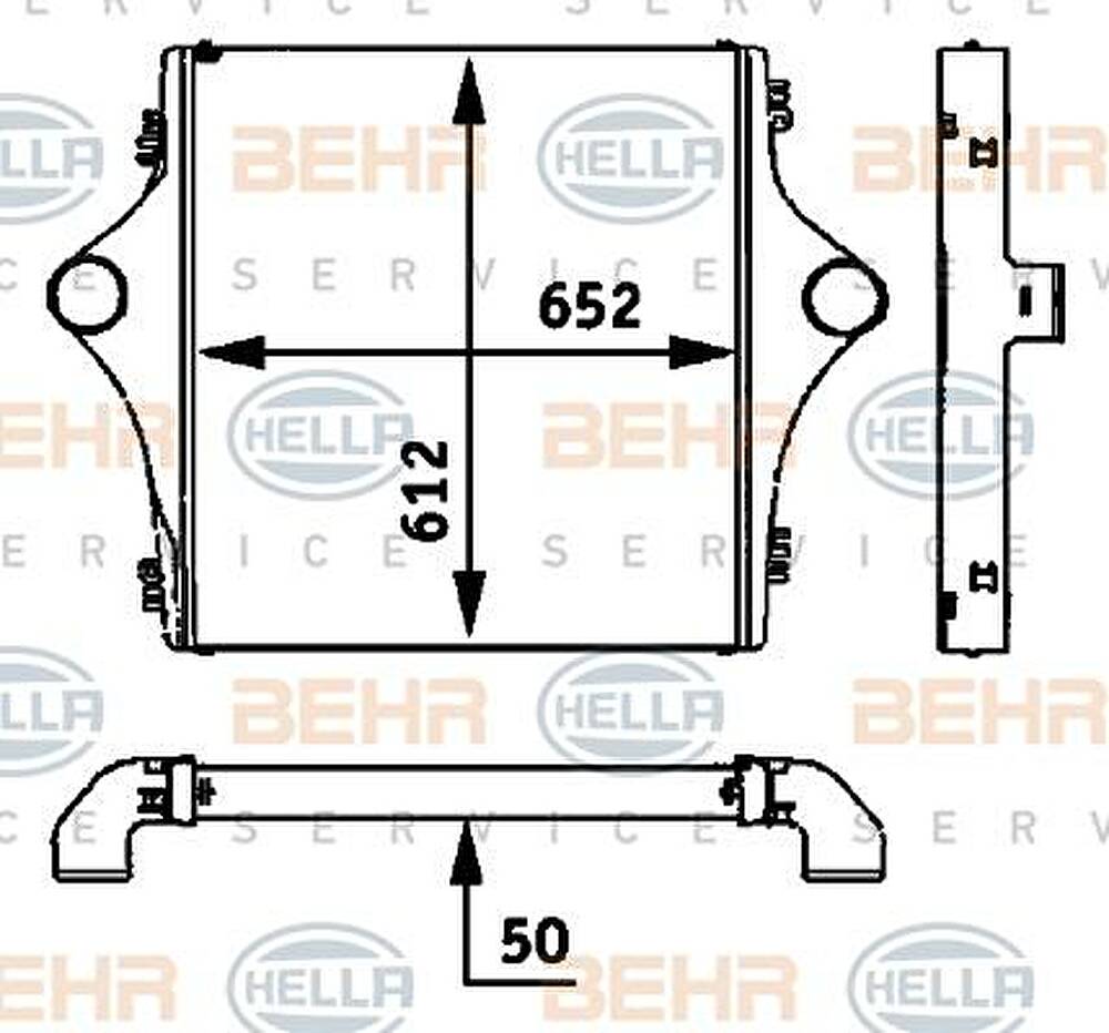 Hella 8ML 376 724-201 интеркулер на MAN E 2000