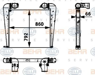 Hella 8ML 376 724-401 интеркулер на MERCEDES-BENZ TRAVEGO (O 580)