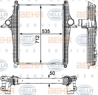 Hella 8ML 376 733-401 интеркулер на MAN TGM