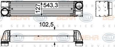 Hella 8ML 376 746-051 интеркулер на 7 (E65, E66, E67)