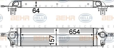 Hella 8ML 376 746-601 интеркулер на NISSAN QASHQAI / QASHQAI +2 (J10, JJ10)