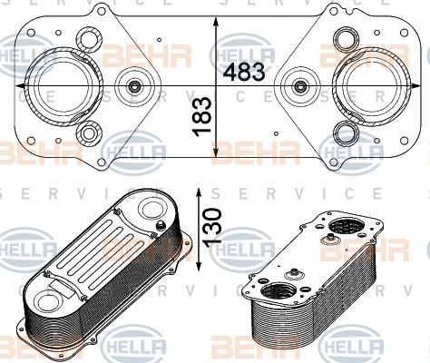 Hella 8ML 376 750-521 интеркулер на MAN TGM