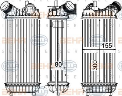 Hella 8ML 376 755-611 интеркулер на FORD C-MAX II (DXA/CB7, DXA/CEU)
