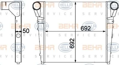 Hella 8ML 376 758-171 интеркулер на RENAULT TRUCKS Magnum