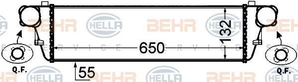 Hella 8ML 376 776-351 интеркулер на MERCEDES-BENZ C-CLASS купе (CL203)