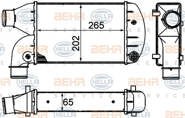 Hella 8ML 376 899-001 интеркулер на LANCIA DELTA II (836)