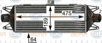 Hella 8ML 376 900-451 интеркулер на IVECO DAILY IV фургон/универсал