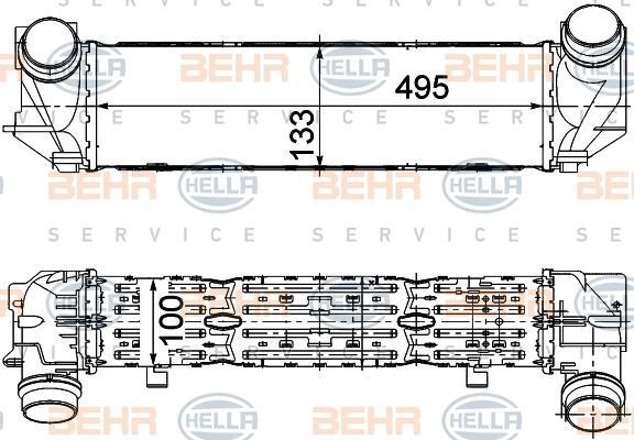 Hella 8ML 376 911-454 интеркулер на 5 (F10, F18)