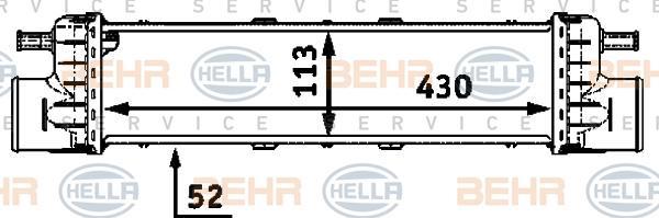 HELLA Интеркулер MB G/S-CL. (W4... (8ml376723-191)