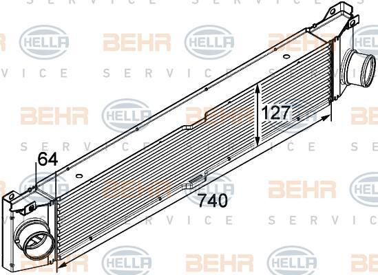 HELLA Интеркулер PEUGEOT BOXER 06- (0384.K1, 8ML376746-021)