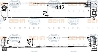 Hella 8MO 376 725-571 масляный радиатор, двигательное масло на MERCEDES-BENZ T1 c бортовой платформой/ходовая часть (601)