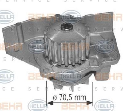 Hella 8MP 376 801-624 водяной насос на PEUGEOT 406 Break (8E/F)