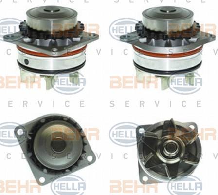 Hella 8MP 376 807-121 водяной насос на NISSAN PATHFINDER II (R50)