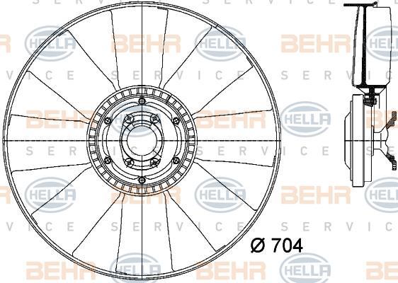 Hella 8MV 376 728-161 вентилятор, охлаждение двигателя на IVECO EuroTrakker
