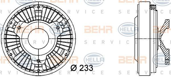 Hella 8MV 376 728-401 сцепление, вентилятор радиатора на MERCEDES-BENZ SK