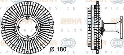 Hella 8MV 376 731-141 сцепление, вентилятор радиатора на MAN M 90