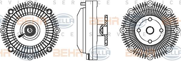 Hella 8MV 376 757-361 сцепление, вентилятор радиатора на VOLVO 240 Kombi (P245)