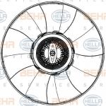 Hella 8MV 376 906-781 вентилятор, охлаждение двигателя на MERCEDES-BENZ SPRINTER 3,5-t фургон (906)