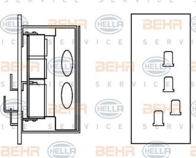 Hella 9ML 351 332-161 сопротивление, вентилятор салона на VOLVO FH 12