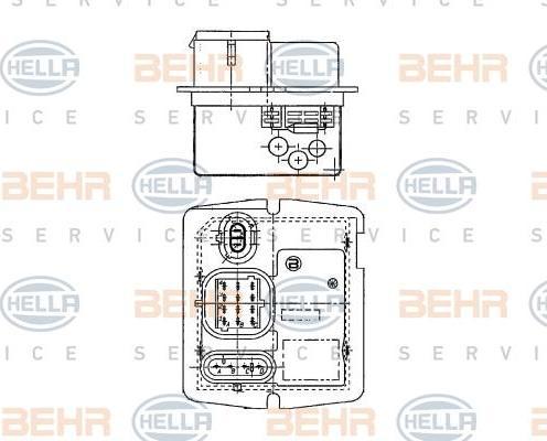 Hella 9XX 009 122-041 сопротивление, вентилятор салона на RENAULT KANGOO (KC0/1_)