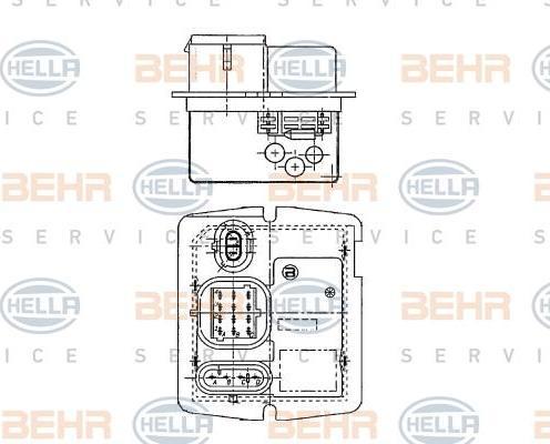 Hella 9XX 009 122-051 сопротивление, вентилятор салона на RENAULT KANGOO (KC0/1_)
