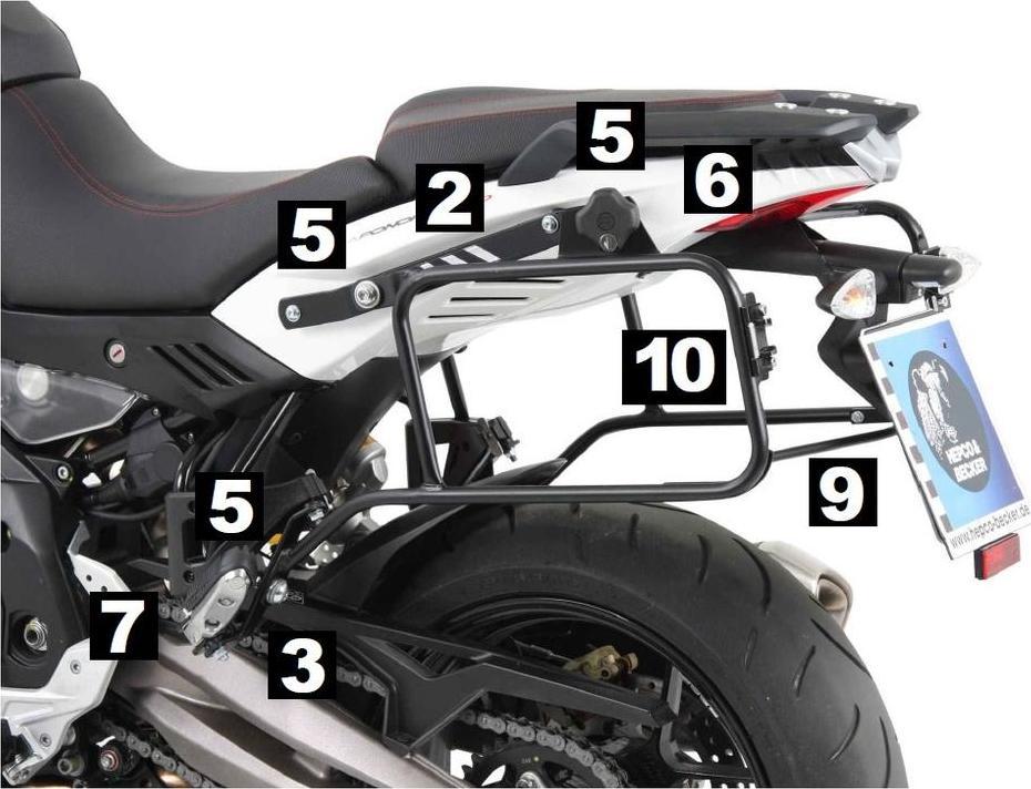 HEPCO BECKER Накладка на б/бак с сумкой кож.M 800 Intruder 05- (622.360.980)
