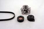 Hepu PK05424 водяной насос + комплект ручейковых ремней на VW CADDY II пикап (9U7)