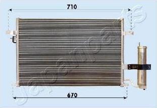 JapanParts CND313014 конденсатор, кондиционер на CHEVROLET LACETTI (J200)