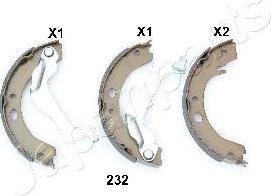 JAPANPARTS К-т колодок торм.ручной тормоз зад.Toyota COROLLA (_E11_) 2.0 D4d 02- (GF-232AF)