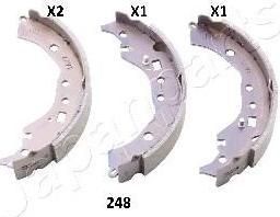 JapanParts GF-248AF комплект тормозных колодок на TOYOTA COROLLA седан (E15_)