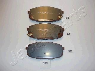 JAPANPARTS Колодки передние HYUNDAI I30/KIA Ceed I 2006->12 (PA-K09AF)