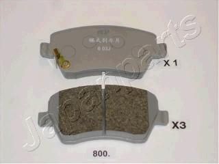 JAPANPARTS Комплект тормозных колодок, диско (PA800AF)