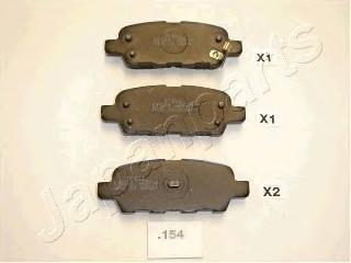 JAPANPARTS Колодки задние NISSAN Qashqai/X-Trail 07->/RENAULT Koleos 08-> (PP-154AF)