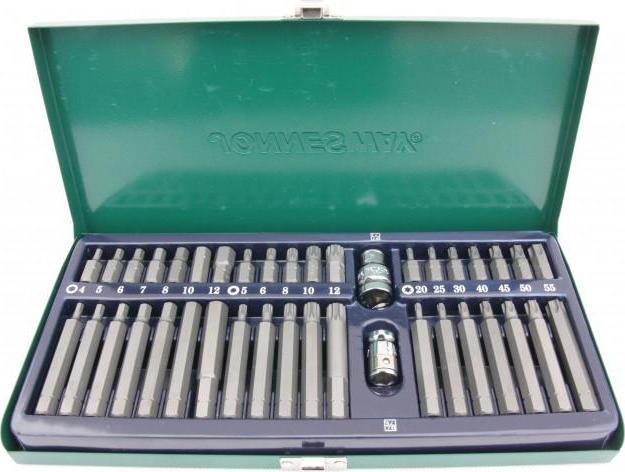 JONNESWAY S29H4142SM Набор бит HEX TORX SPLINE 30-75мм 42пр