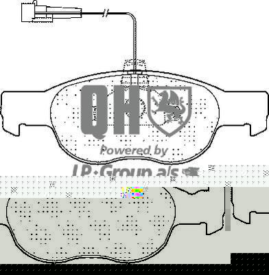 JP 3363600219 комплект тормозных колодок, дисковый тормоз на FIAT BRAVA (182)