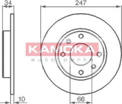 KAMOKA 103118 тормозной диск на PEUGEOT 309 II (3C, 3A)